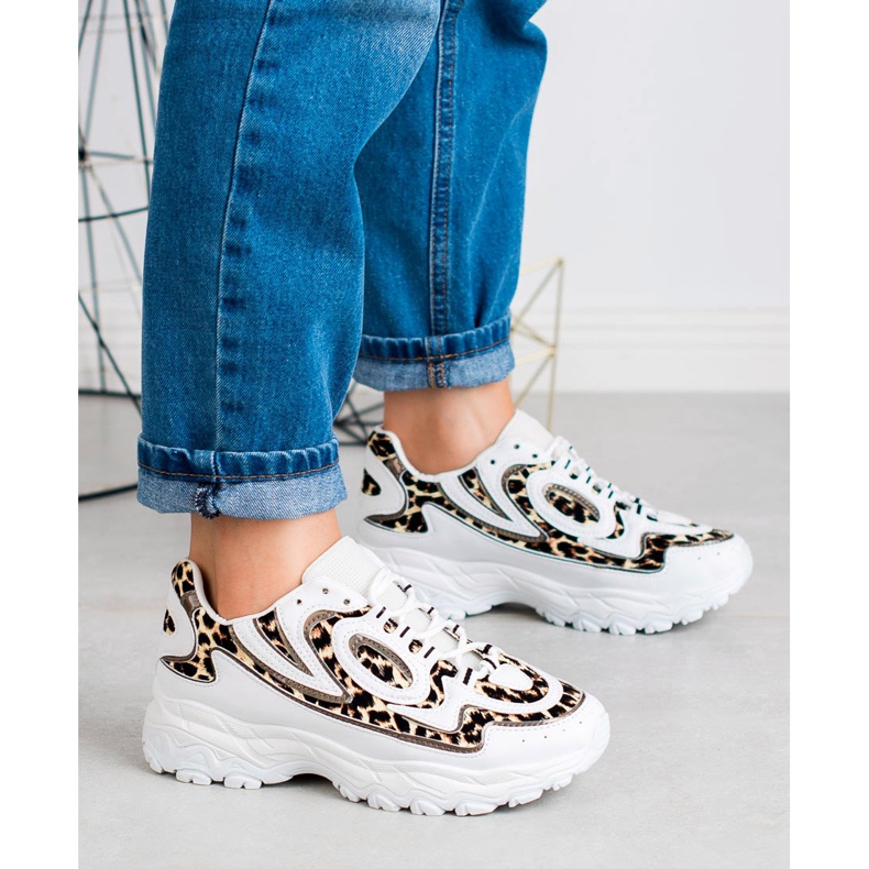 Kayla Calzado deportivo para mujer blanco marrón 2