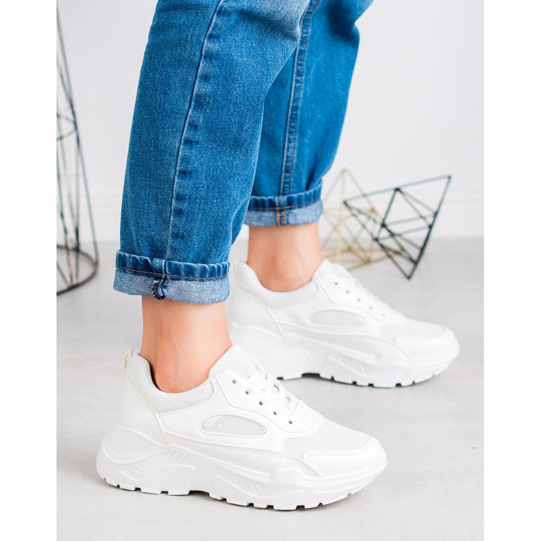 SHELOVET Zapatillas de moda blanco 1