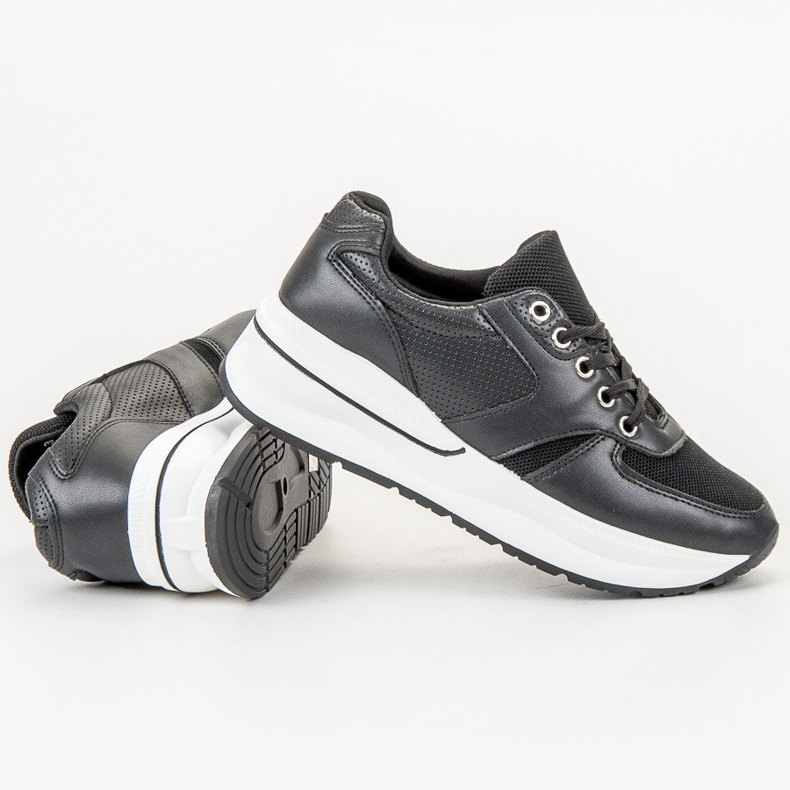 SHELOVET Calzado deportivo con cordones negro 1