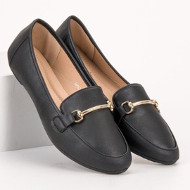 SHELOVET Mocasines de piel ecológica negro 3