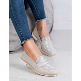 Bestelle Mocasines Grises Estampado Serpiente 3