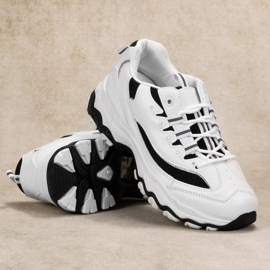 SHELOVET Calzado deportivo cómodo blanco negro 2 SHELOVET Calzado deportivo cómodo blanco negro 2