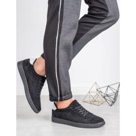 Ideal Shoes Zapatos negros con cordones 2