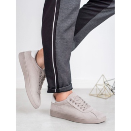 Ideal Shoes Zapatos grises con cordones 1