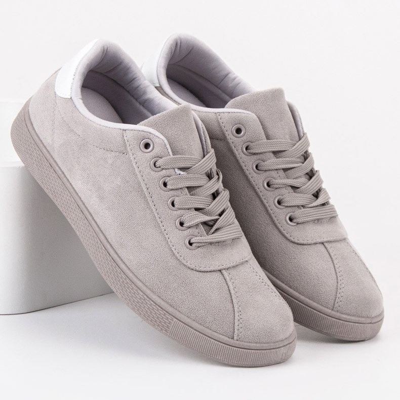 Ideal Shoes Zapatos grises con cordones 2 Ideal Shoes Zapatos grises con cordones 2