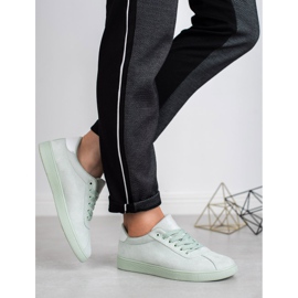 Ideal Shoes Zapatos con cordones en verde menta 2