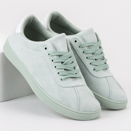 Ideal Shoes Zapatos con cordones en verde menta 1
