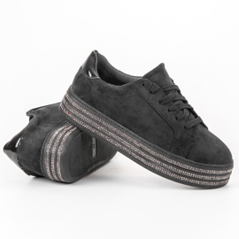 Bestelle Zapatos deportivos de gamuza negro 2