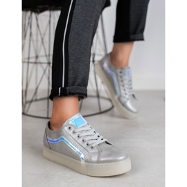 SHELOVET Zapatos casuales para mujer gris 4