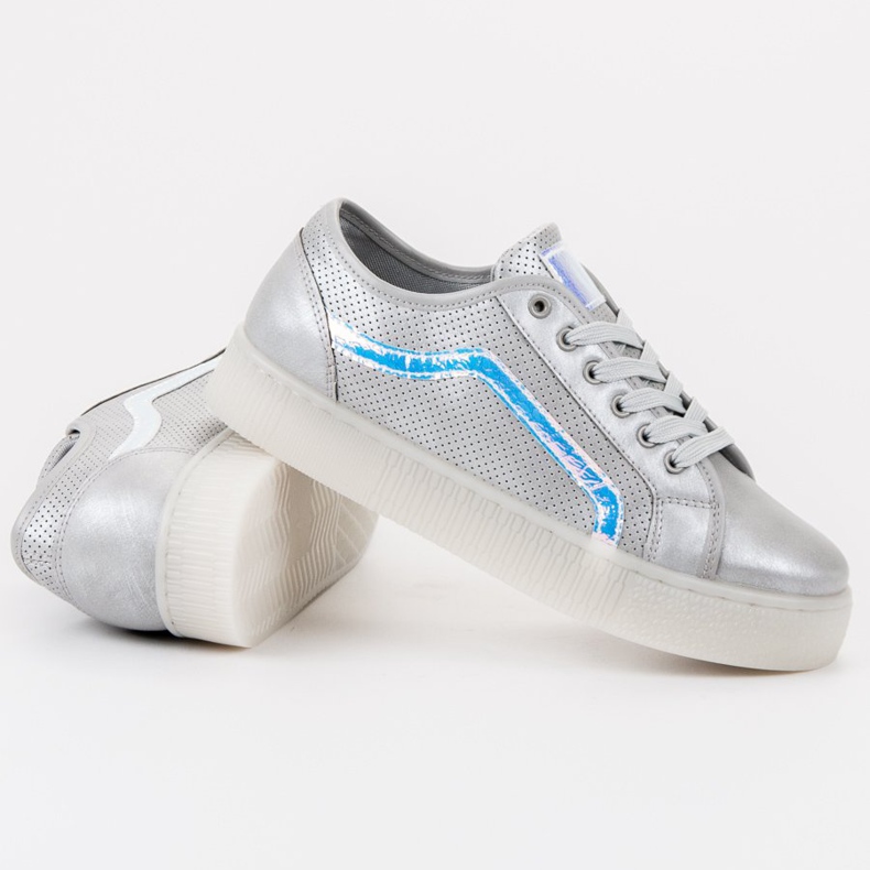 SHELOVET Zapatos casuales para mujer gris 1