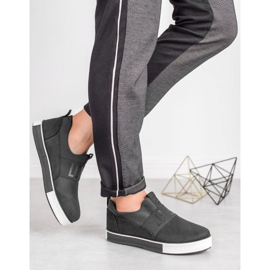 SHELOVET Zapatos sin cordones de gamuza negro 4