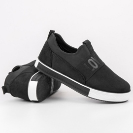 SHELOVET Zapatos sin cordones de gamuza negro 2