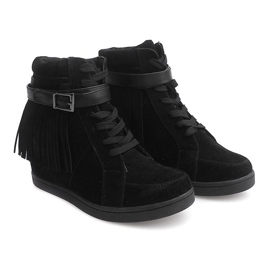 Deportivas Ante Boho Fringe 2030 Negro 1 Deportivas Ante Boho Fringe 2030 Negro 1