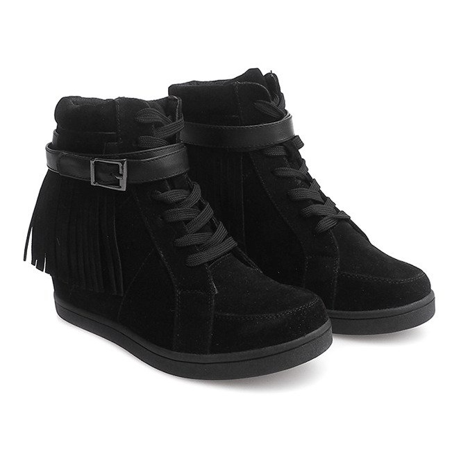 Deportivas Ante Boho Fringe 2030 Negro 1 Deportivas Ante Boho Fringe 2030 Negro 1