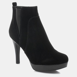 Botas de tacón alto J0084-1 Cremallera negra negro 1