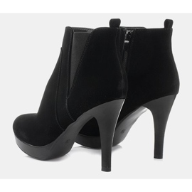 Botas de tacón alto J0084-1 Cremallera negra negro 3