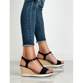 Anesia Paris Sandalias azul marino claro 1