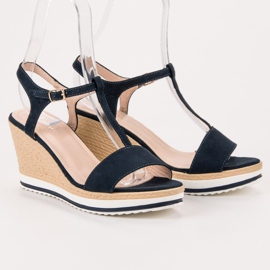Anesia Paris Sandalias azul marino claro 2