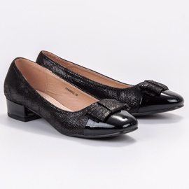 Kylie Bombas de tacón plano negro 3