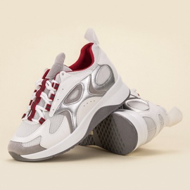 SHELOVET Calzado deportivo cómodo blanco gris 1