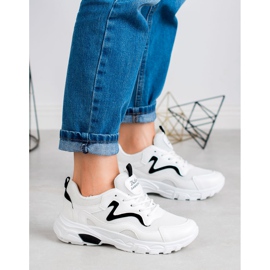 SHELOVET Calzado deportivo con cordones blanco 2