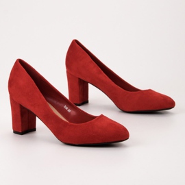 Queen Vivi Bombas de gamuza rojo 1
