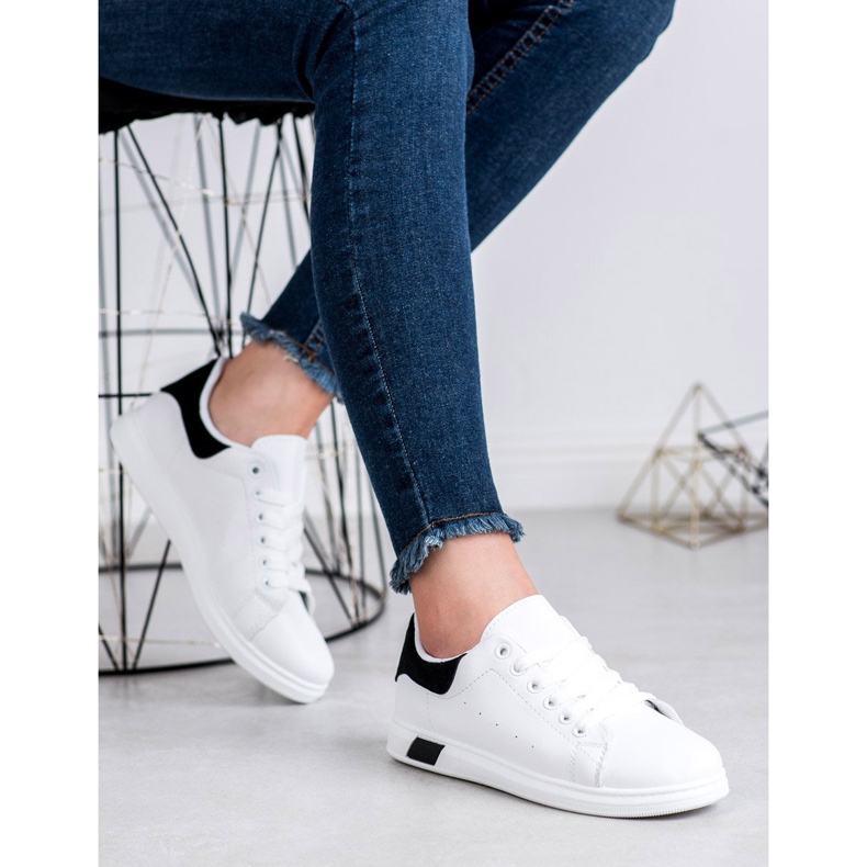 Ideal Shoes Calzado deportivo para mujer blanco 2