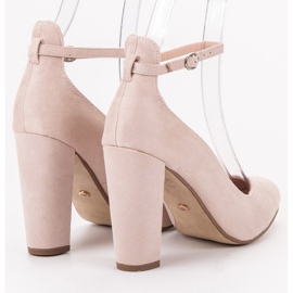 Ideal Shoes Zapatos de tacón abrochados con hebilla marrón 2