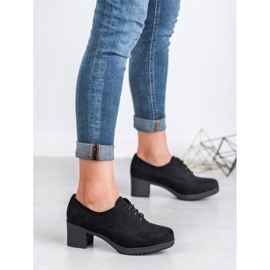 Primavera Botines con cordones en un poste negro 4