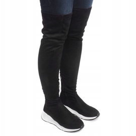 Botas Con Suelas Blancas 6680-PG Negra negro 3