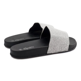 Pantuflas Brillantes Lentejuelas SL-32 Negra gris 2