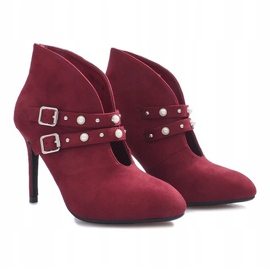 Botas granate con tacón alto Kaia rojo 3