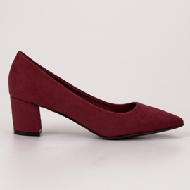 Small Swan Zapatos cómodos de gamuza rojo 1