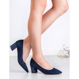 Small Swan Zapatos cómodos de gamuza azul 5