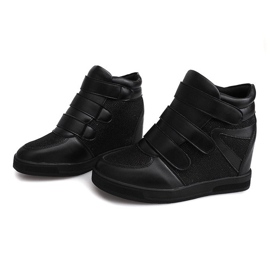 Zapatillas de cuña 7776 Negro 1 Zapatillas de cuña 7776 Negro 1
