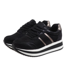Zapatillas negras en la plataforma 99-09 negro 3