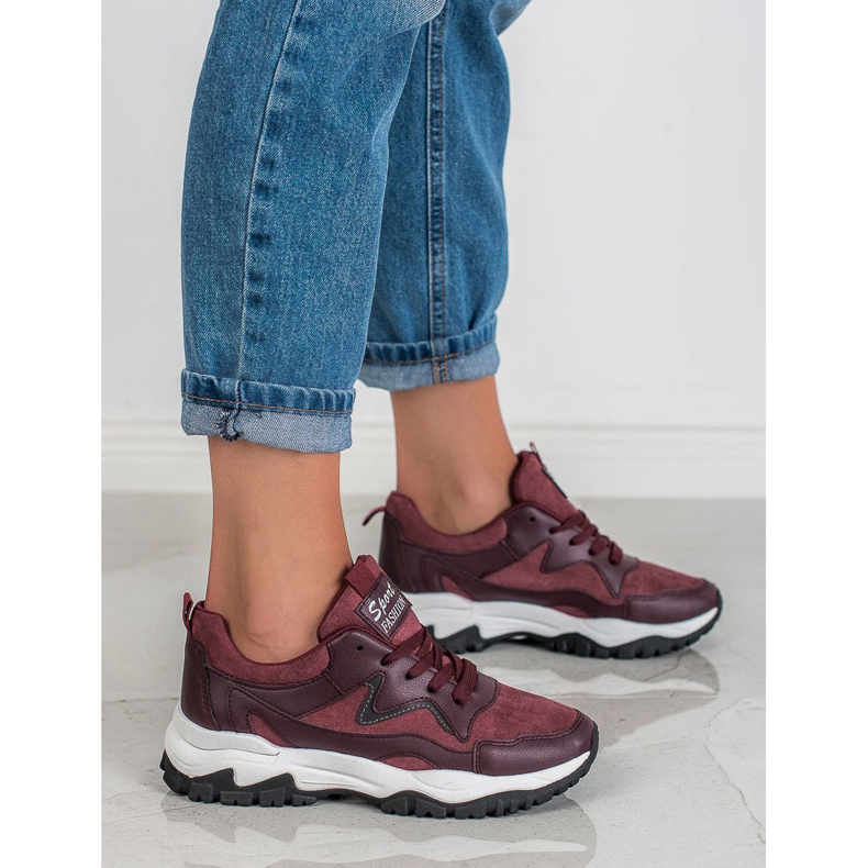 Ax Boxing Zapatos deportivos burdeos rojo 1