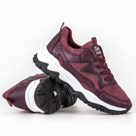 Ax Boxing Zapatos deportivos burdeos rojo 3