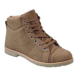 Botas caqui con cordones BK-77 beige 1 Botas caqui con cordones BK-77 beige 1