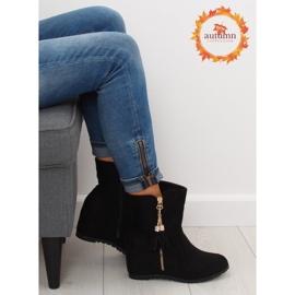 Negro Botas de cuña negras AB02-36 Negro 6