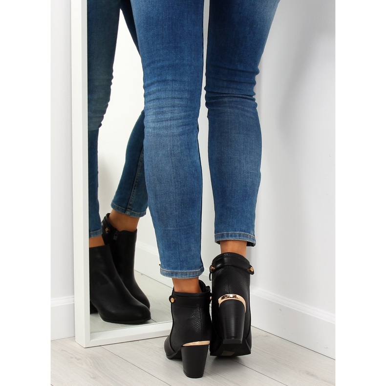 Botas negras de tacón F167 Black negro 1