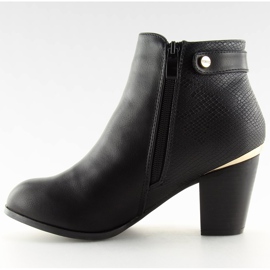 Botas negras de tacón F167 Black negro 2