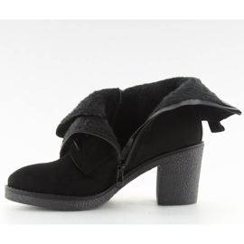 Negro 3638 Tacones altos con cordones negros 3