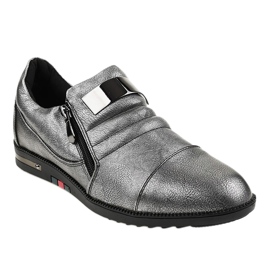 Zapatos grises con cremallera H034 1