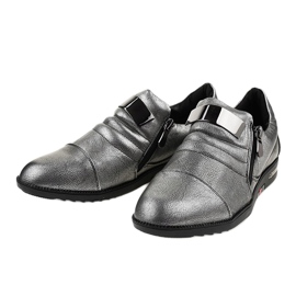 Zapatos grises con cremallera H034 2