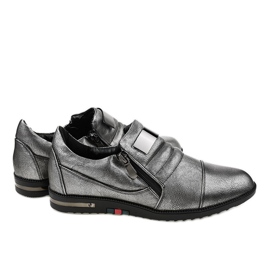 Zapatos grises con cremallera H034 3