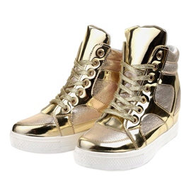 Zapatos deportivos lacados en oro calado L641-2 dorado 2