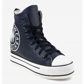 Deportivas cuña azul marino W09 1