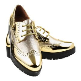 Zapatos con cordones TL-60 dorados 3