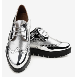 Zapato plateado con cordones TL-60 gris 4